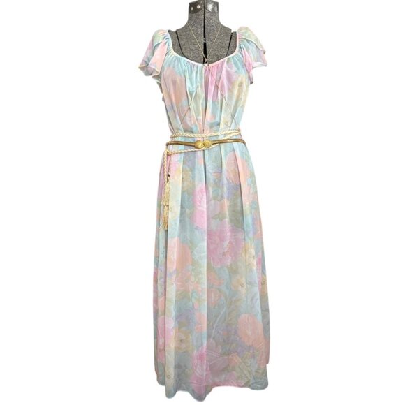 Vintage Miss Elaine “Silk Essence” Nightgown - PM Petite Medium - Picture 3 of 11